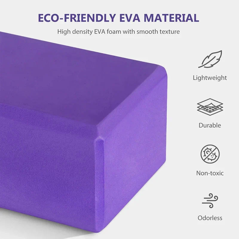 Yoga Block And Strap Set Soft Non-Slip Foam