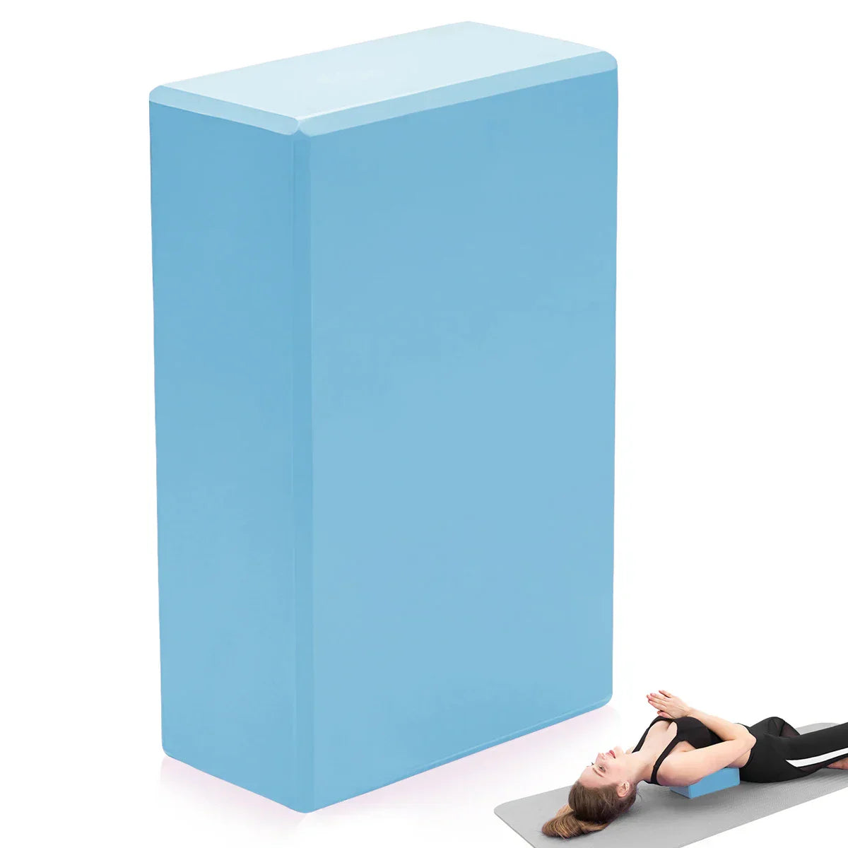 Yoga Blocks Foam Brick For Pilates And Fitness Training (Blue)