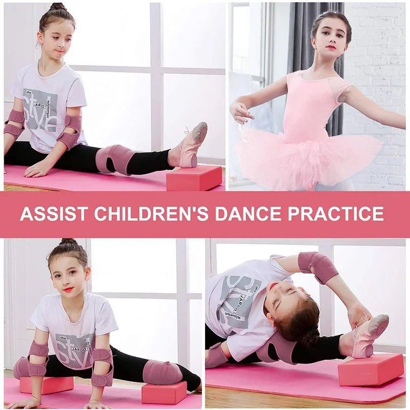 Yoga Building Blocks Pilates Bricks Exercise (Pink)