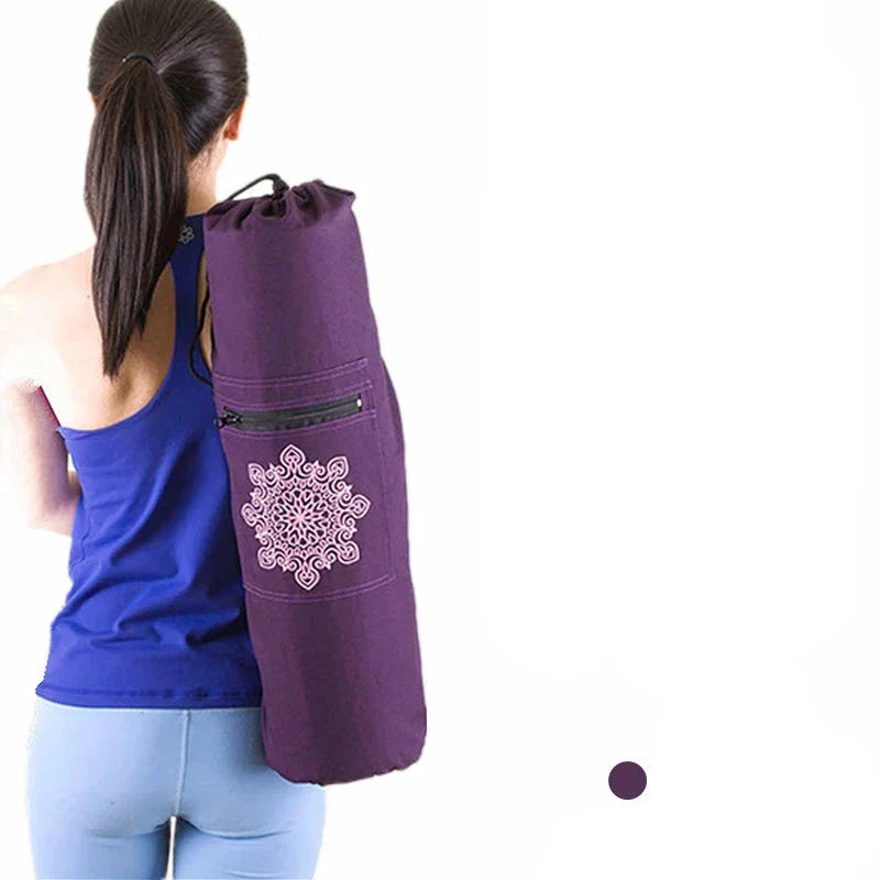Canvas Yoga Mat Backpack With Adjustable Strap