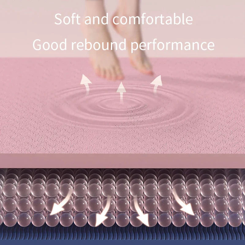 Double-Sided Non-Slip Tpe Yoga Mat With Strap