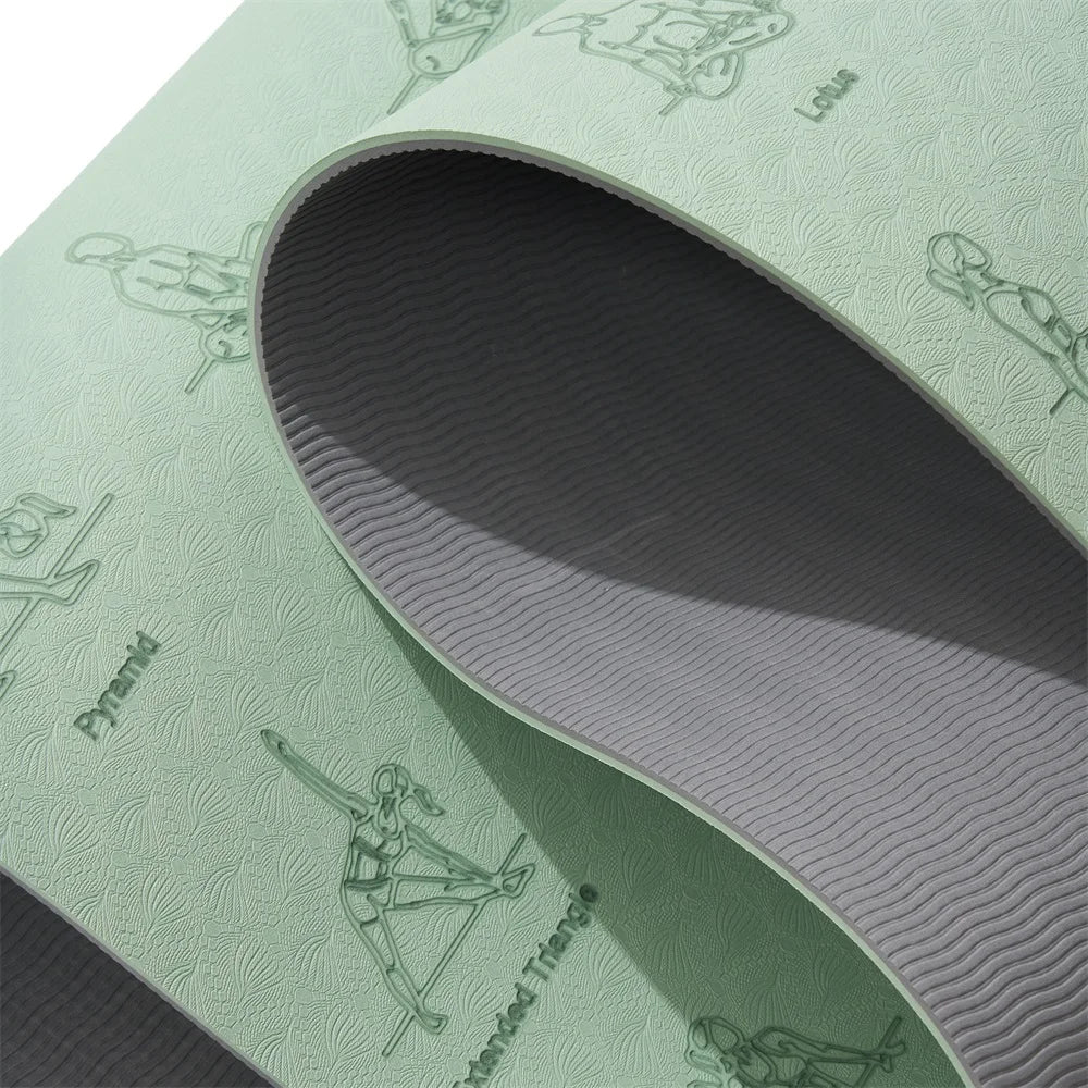Non-Slip Yoga Mat Tpe Extra Thick
