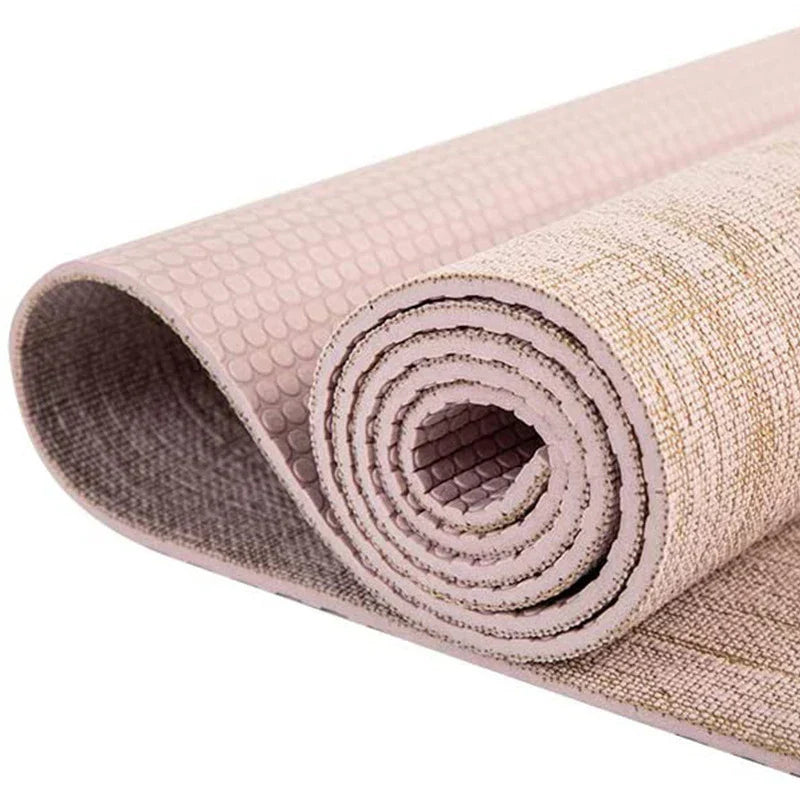 Yoga Mat Jute Pvc Non-Slip Pilates Fitness Mat