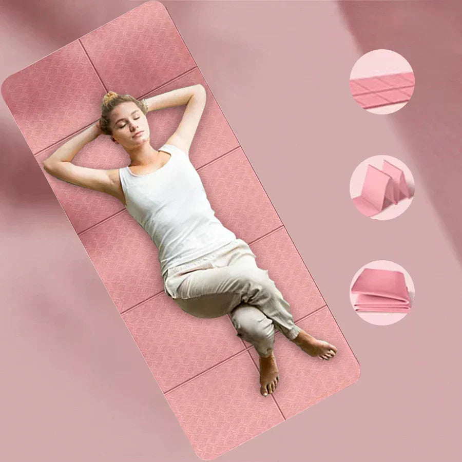 Non-Slip Tpe Yoga Mat For Fitness & Home Use