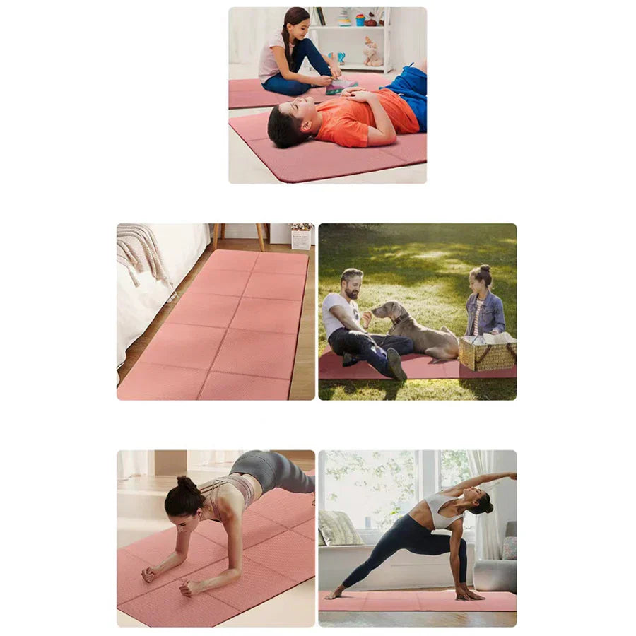 Non-Slip Tpe Yoga Mat For Fitness & Home Use