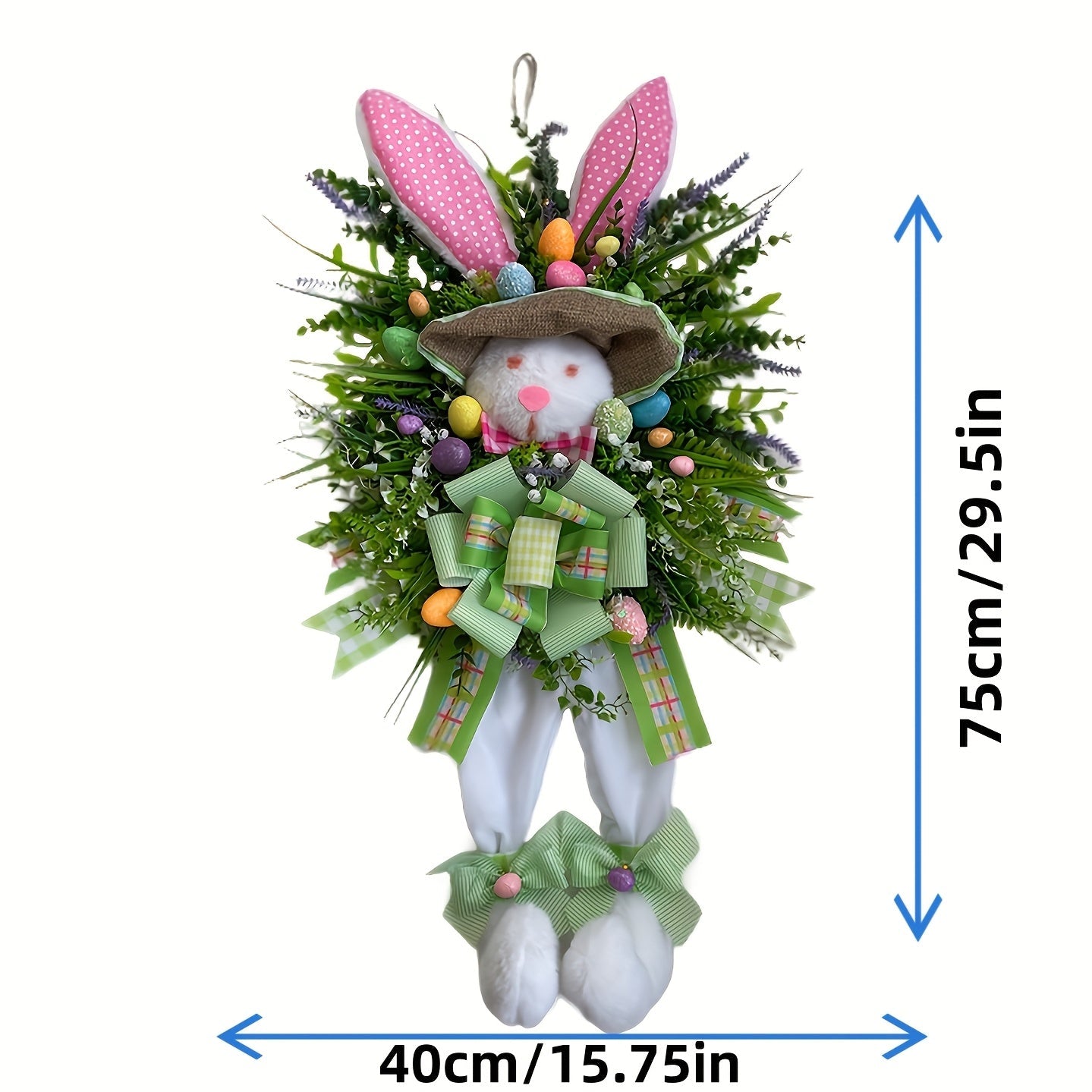 Easter Bunny Wreath Vintage Spring Hanging Ornament