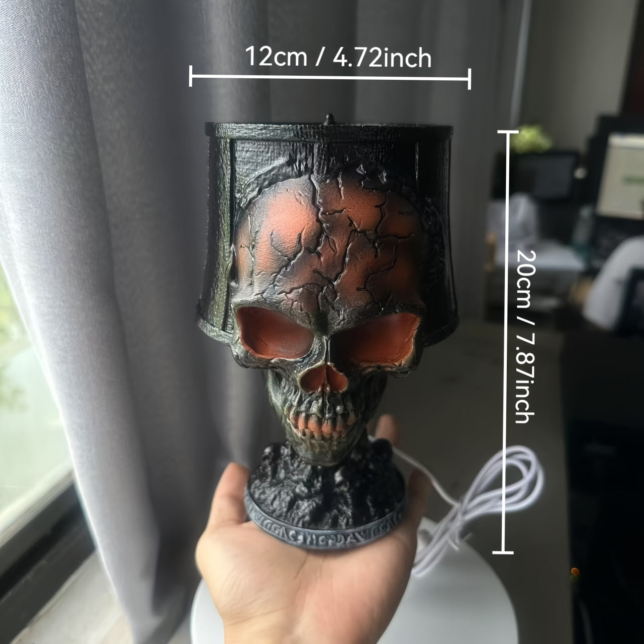 Lava Skull Lamp USB Halloween Night Light