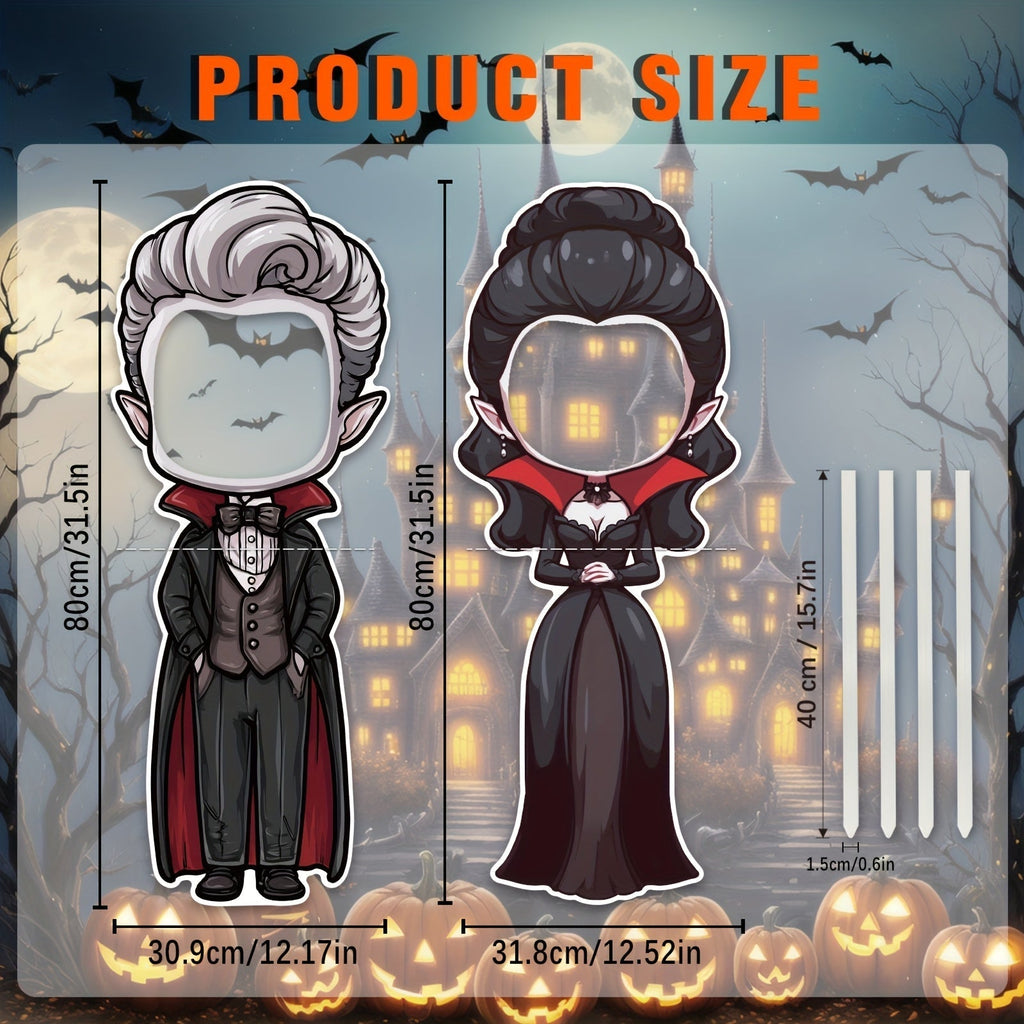 Halloween Vampire Yard Stake Sign (2pcs)