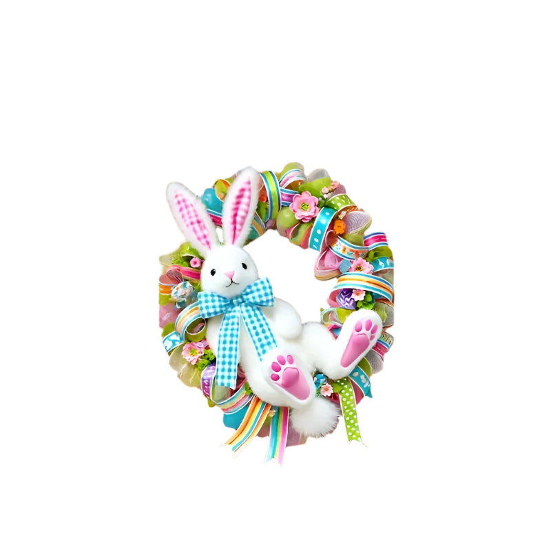Easter Bunny Wreath Indoor/Outdoor Decorative Door Hanging
