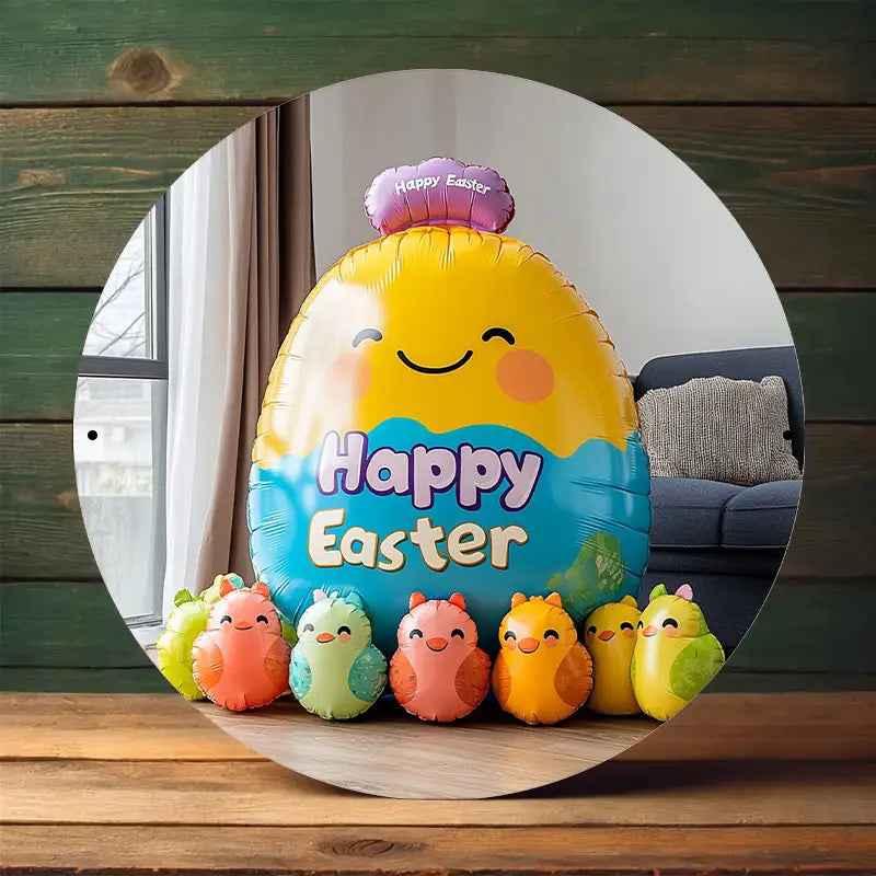 Inflatable Easter Egg Decoration With With Cute Chicks