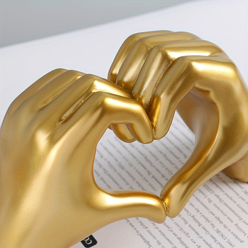 Heart Gesture Resin Statue For Home & Office Decor
