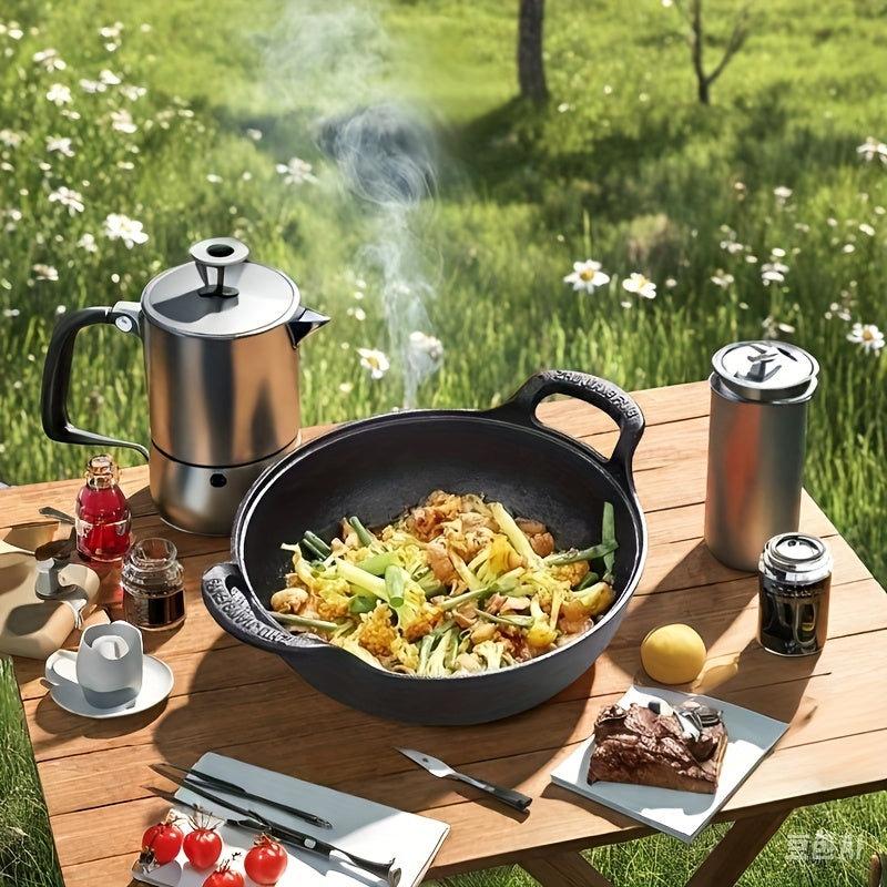 Pre-Seasoned Cast Iron Skillet with Dual Handles