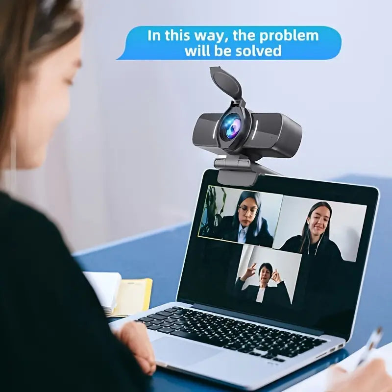 1080P HD Webcam with Microphone - Clear Video & Crystal Clear Audio