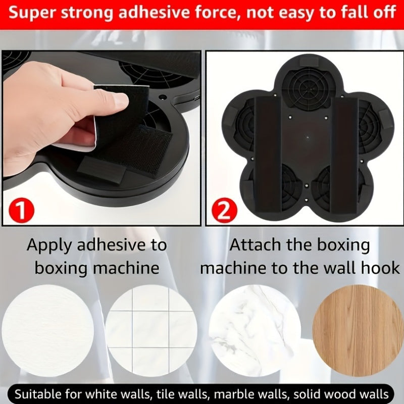 Wall-Mounted Electronic Boxing Training Pad With Dynamic Rhythms(Black)