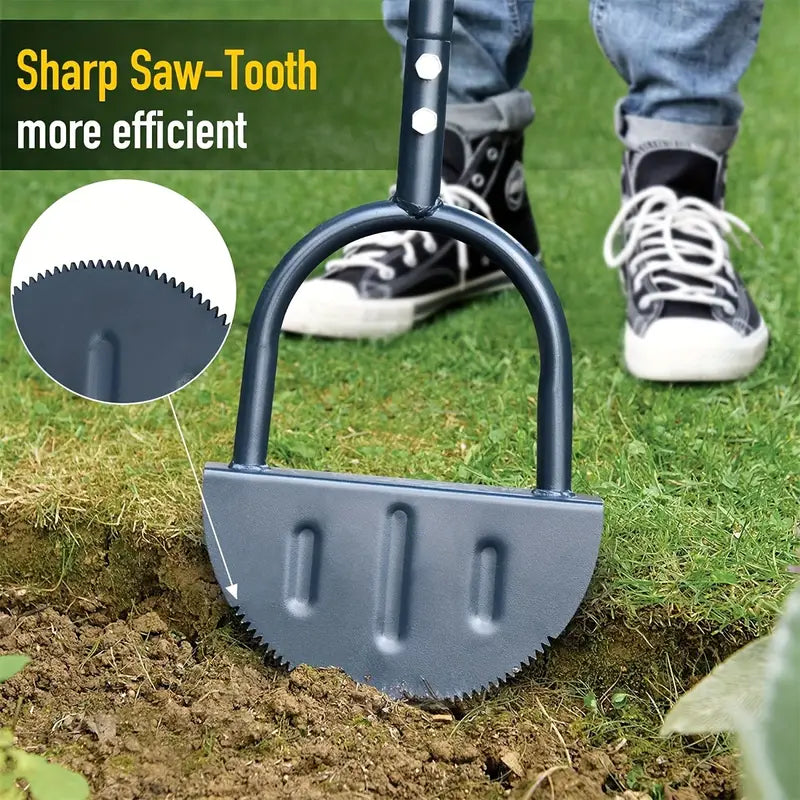 Full Steel Stand Up Garden Edger: Efficient Lawn Trimming with T Grip