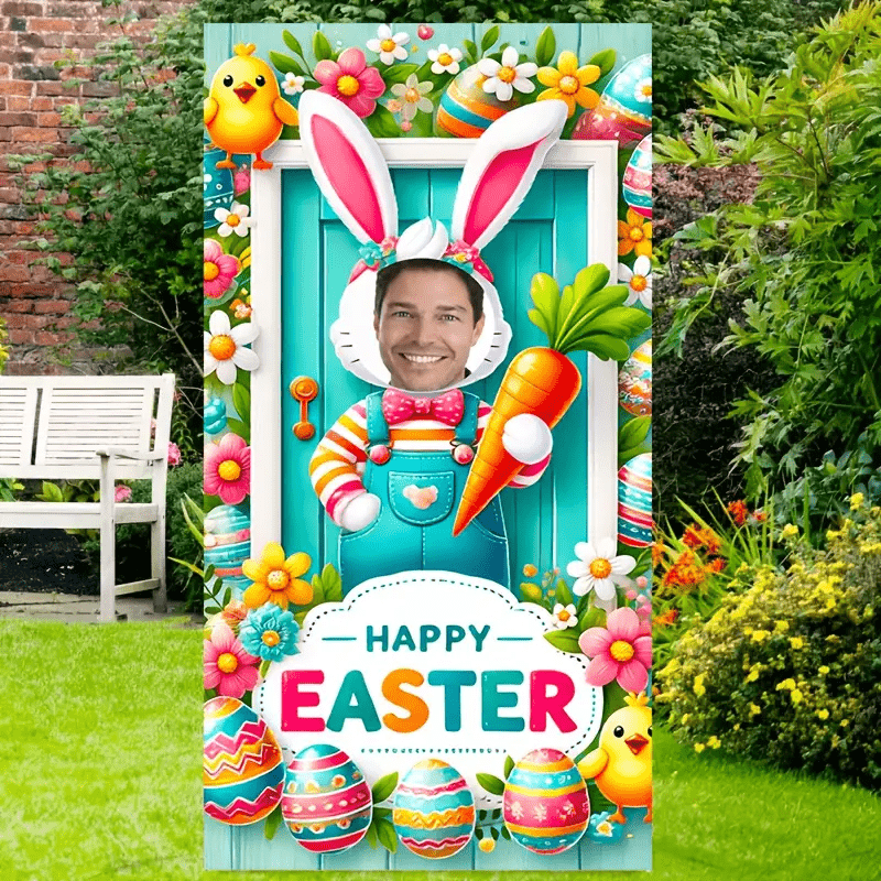 Easter Bunny Photo Backdrop Polyester