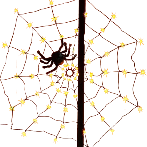 Spiderweb Glow: Warm LED Decor