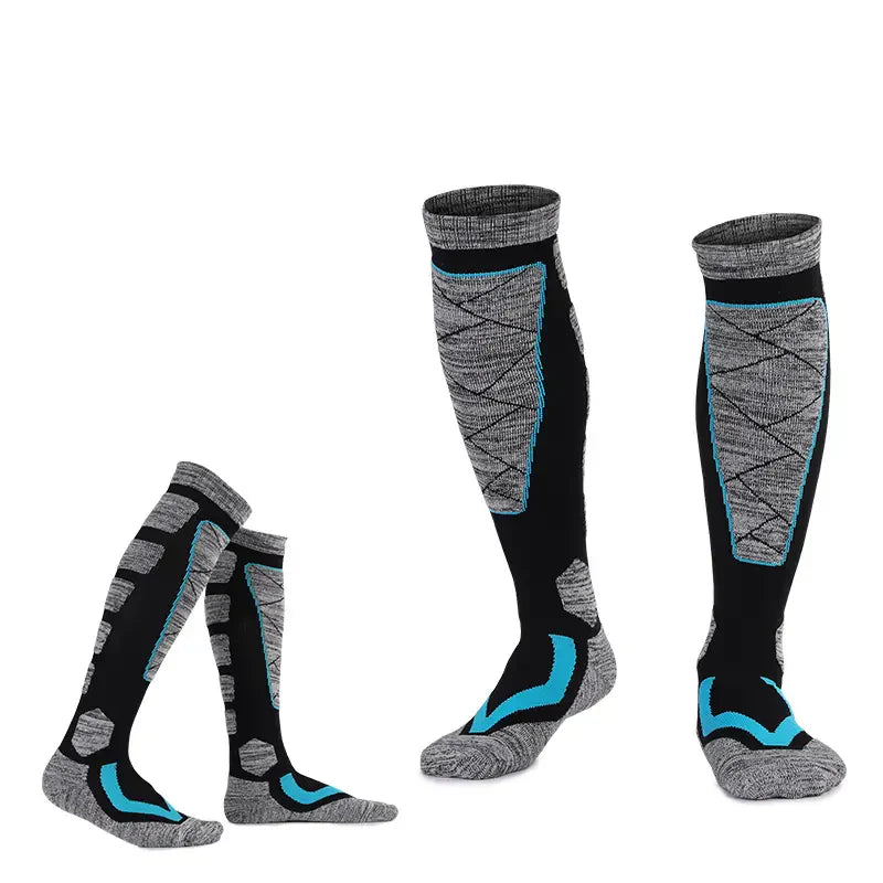 Warmth Trek: Over-the-Knee Thermal Socks - Blue, US Size 7-10