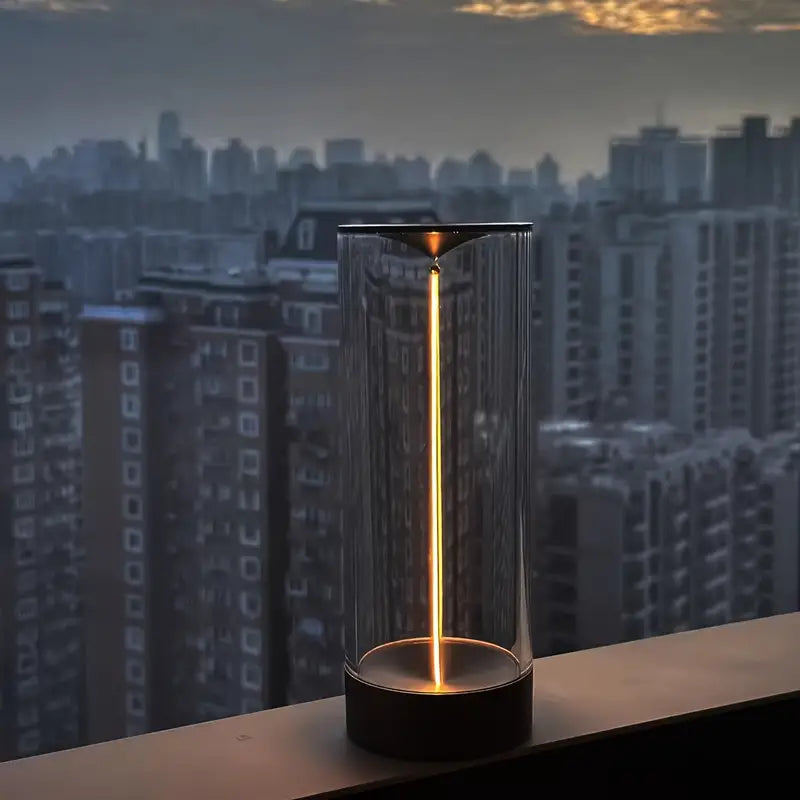 Magnetic LED Atmosphere Lamp with Three Levels of Brightness - Dark Silver- Large Size