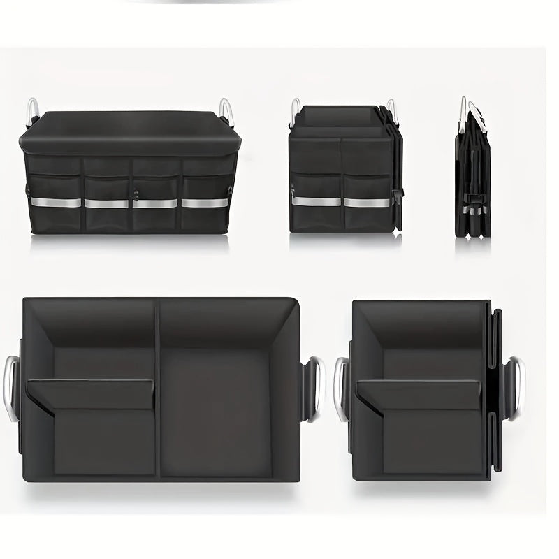 Outdoor Folding Car Trunk Organizer with Compartments