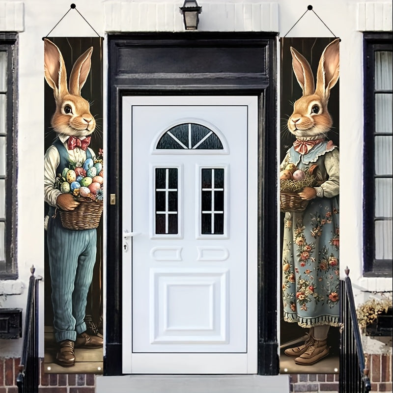 Easter Bunny Porch Banners for Indoor/Outdoor Decor