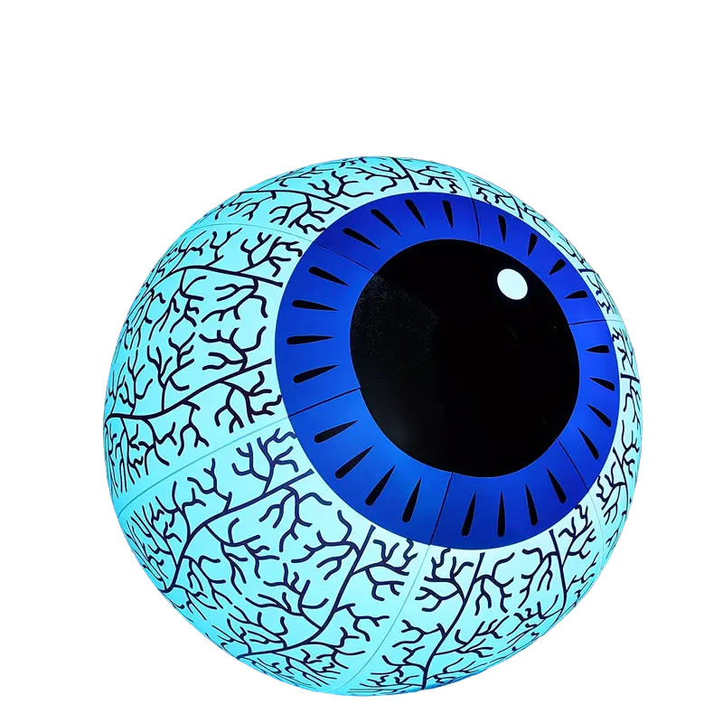 Haunting Hues: Inflatable Ghost Eyeball with Color-Changing LED