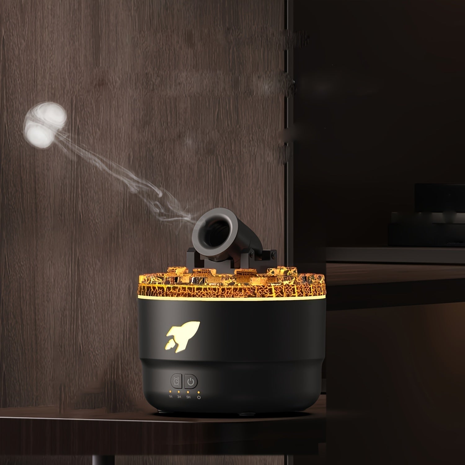 USB Water Spray Ring Humidifier with Nightlight