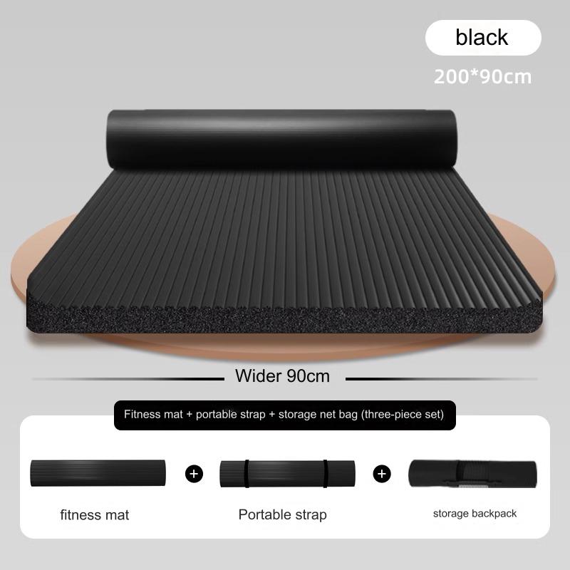 20Mm Thick Shock-Absorbing Yoga Mat With Portable Backpack & Straps