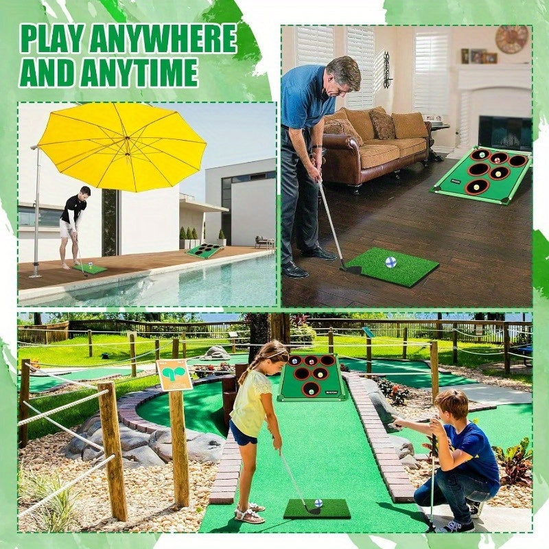 Golf Practice Net Set with Mat & Balls