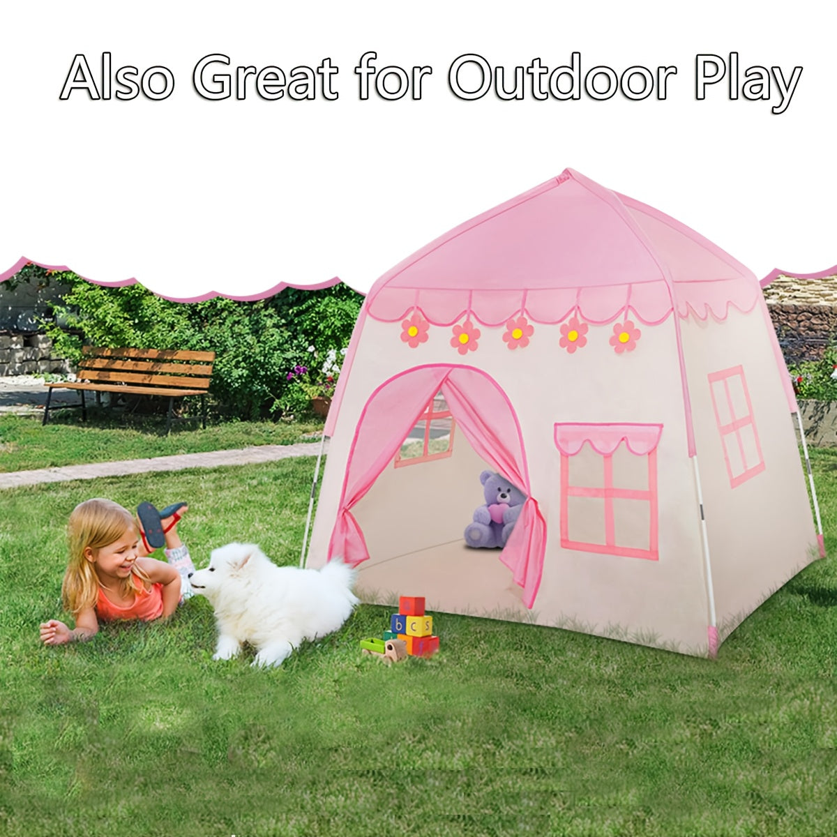 Floral Tent Playhouse for Kids Outdoor