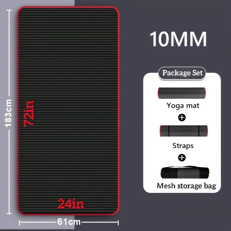Non-Slip Black NBR Yoga Mat