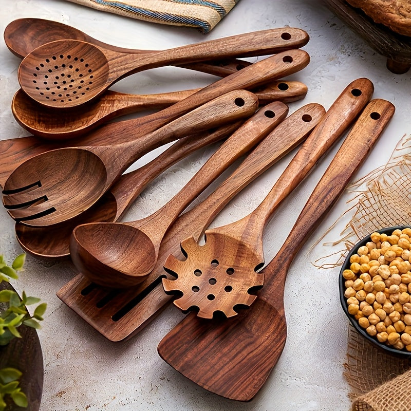 Teak Non-Stick Heat Resistant Cookware Set (10pcs)