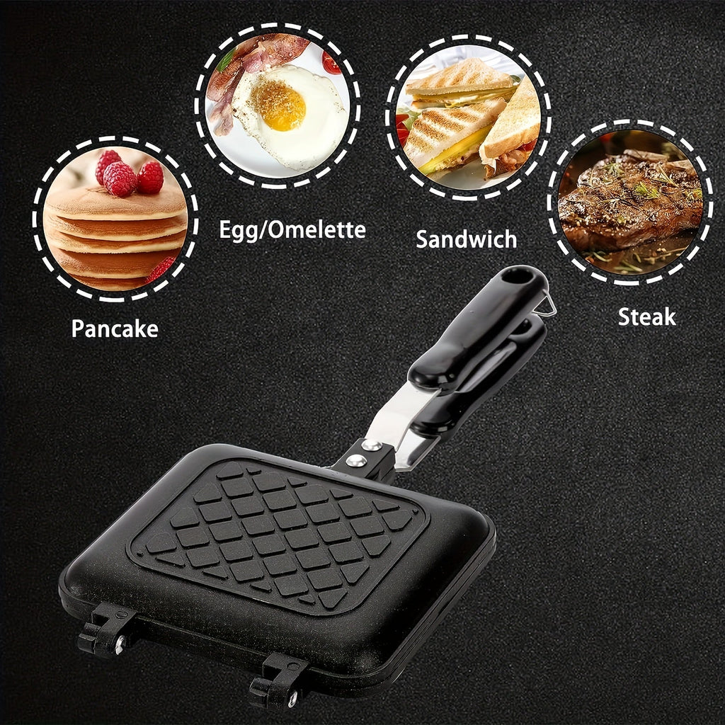 Double-Sided Grill Non-Stick Sandwich & Waffle Maker