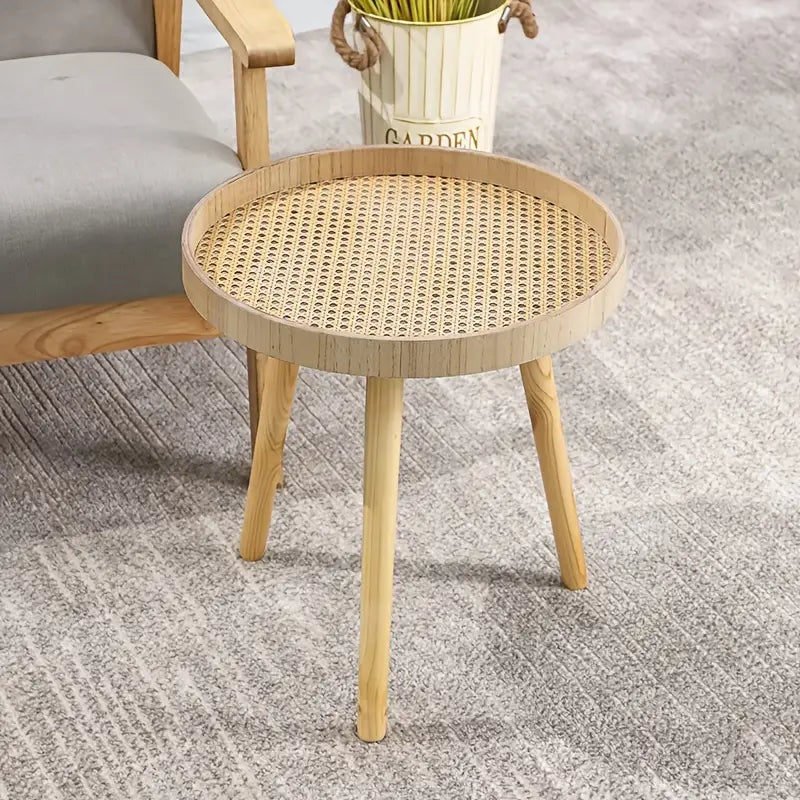 Add a touch of nature to your bedroom with this space-saving rattan nightstand