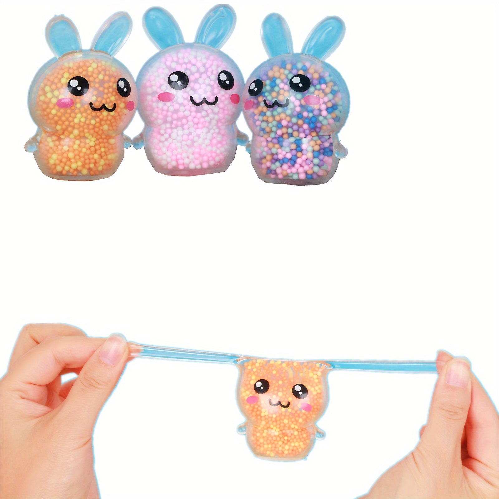 6Pcs Squishy Bunny Stress Balls For Kids & Adults