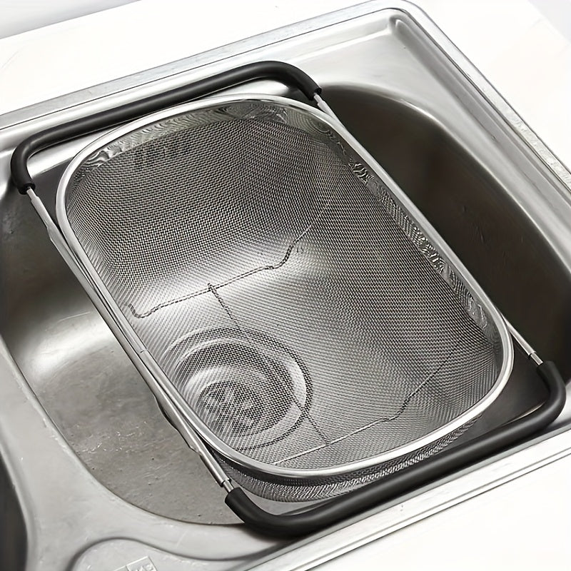 Adjustable Stainless Steel Sink Colander Rack