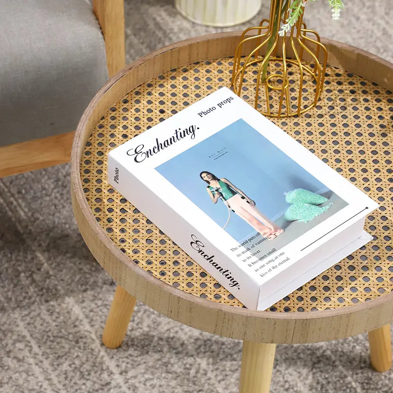 Add a touch of nature to your bedroom with this space-saving rattan nightstand