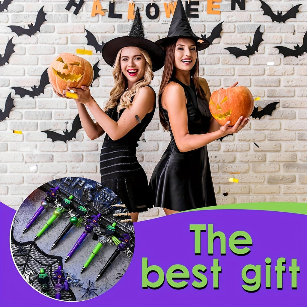12Pcs Halloween Witch-Themed Bead Kit