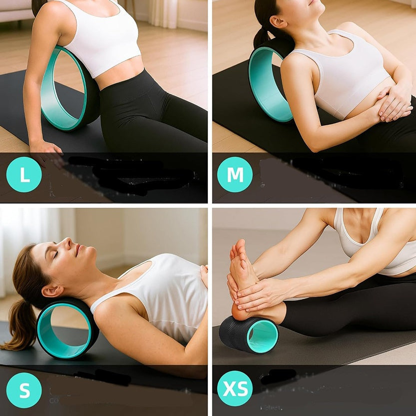 4-Piece Foam Yoga Wheel Back Roller Set