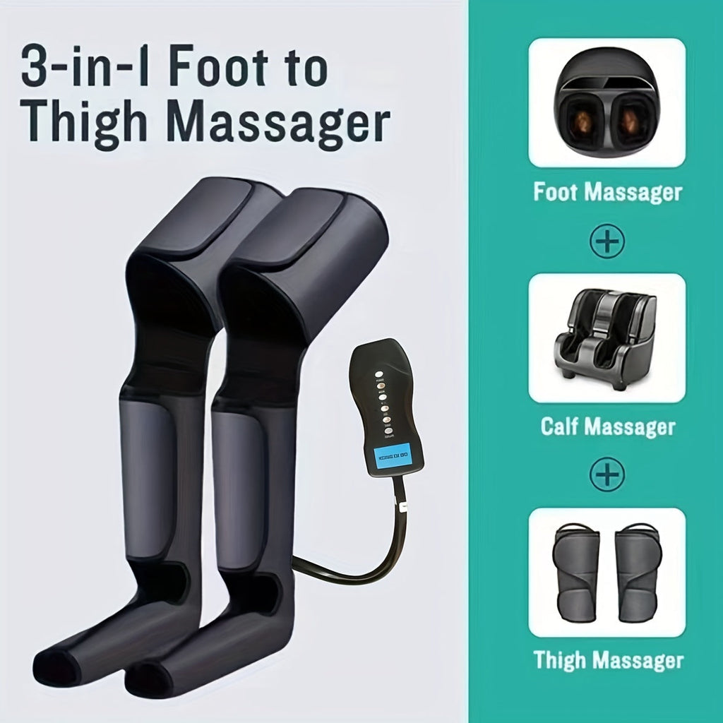 Usb-Powered Electric Leg & Foot Massager With Air Compression(Grey)