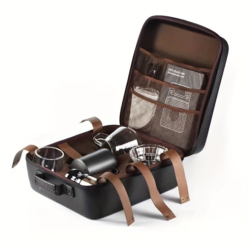 Gourmet Travel Stainless Steel Coffee Set Grinder (9pcs)
