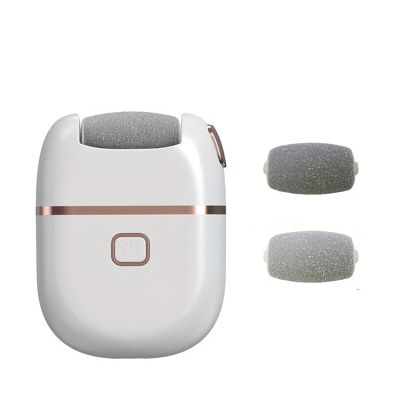 Usb Rechargeable Electric Foot File With 3 Heads