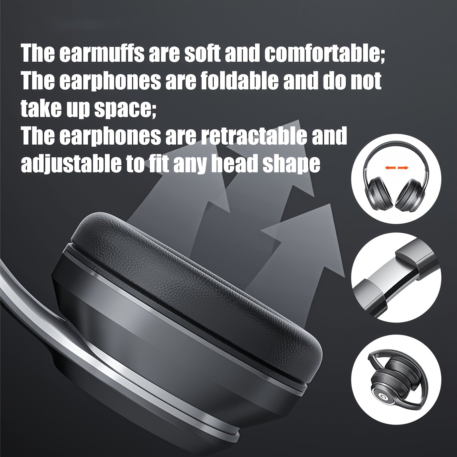 Wireless Over-Ear Headphones with Mic