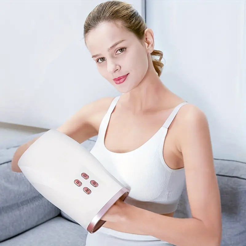 Heated Hand Massager - Soothing Heat Therapy (White)