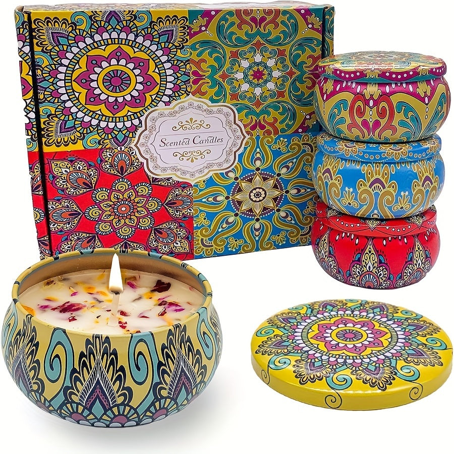 Decorative Scented Candle Set (4 Pcs)