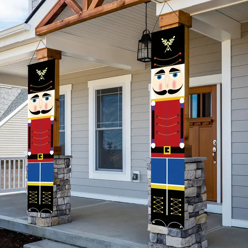 1 Pair Christmas Nutcracker Banner Decorations