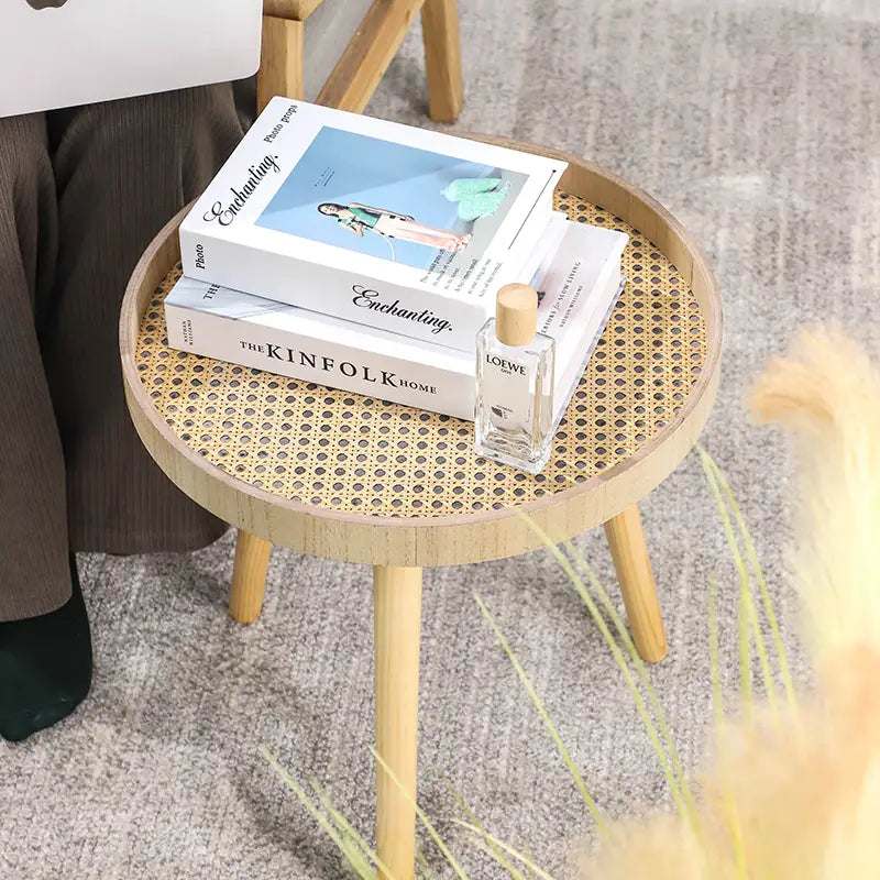 Add a touch of nature to your bedroom with this space-saving rattan nightstand