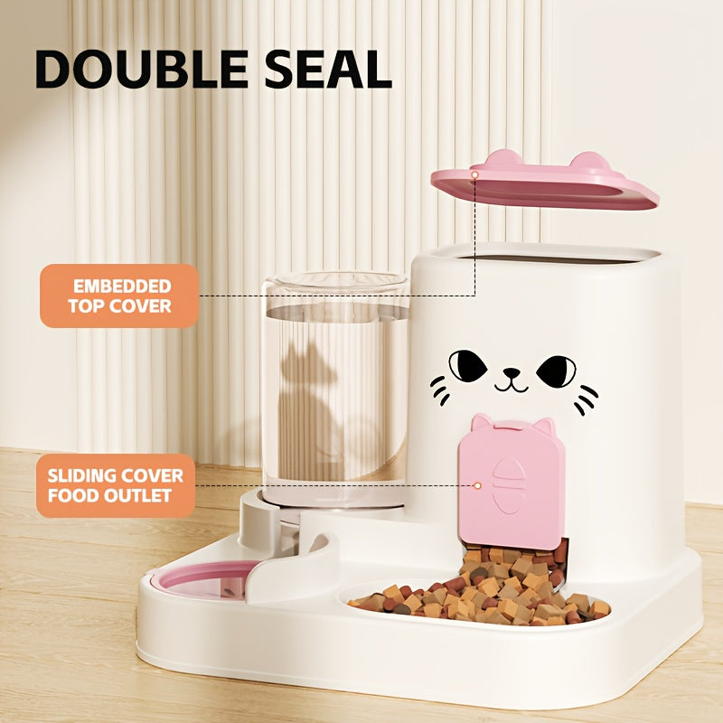 Automatic Cat Feeder And Water Dispenser Set
