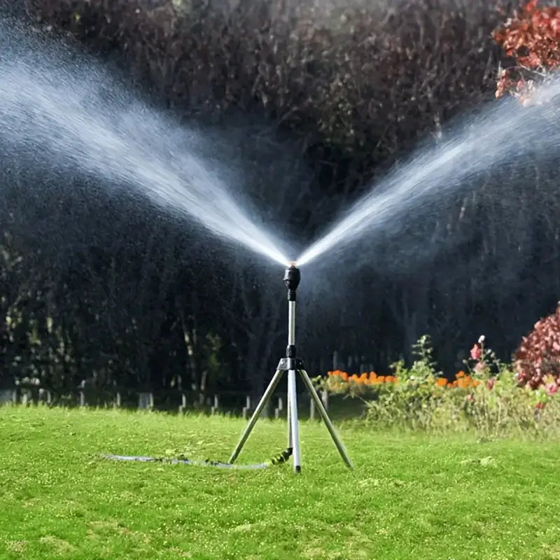 360 Rotary Irrigation Sprinkler Set with Tripod Telescopic Support