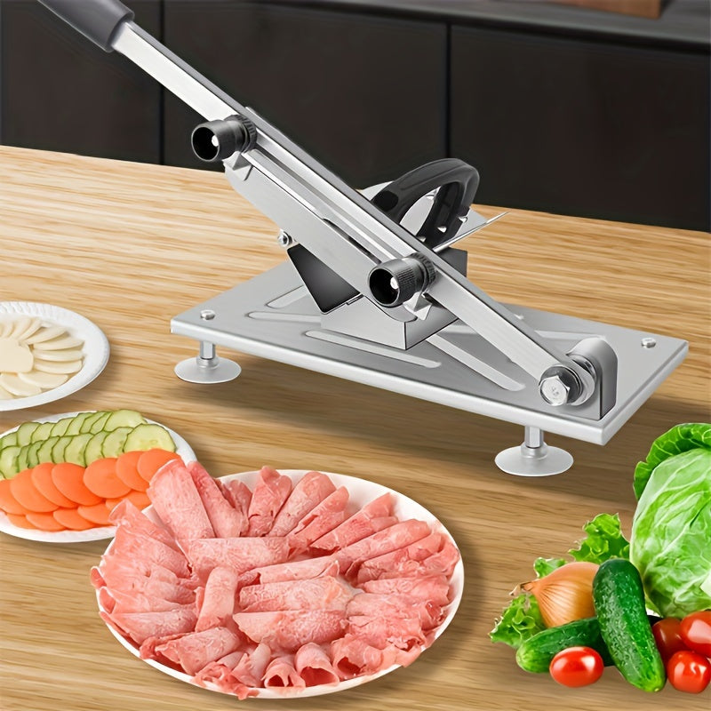 Adjustable Meat, Fruit & Vegetable Slicer With Stainless Steel Blades